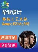 錐軸工藝及鉆&#216;3斜油孔夾具設計