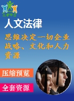 思維決定一切企業(yè)戰(zhàn)略、文化和人力資源